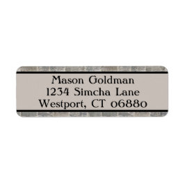 グレー伝統的レンガ差出人住所ラベル ラベル