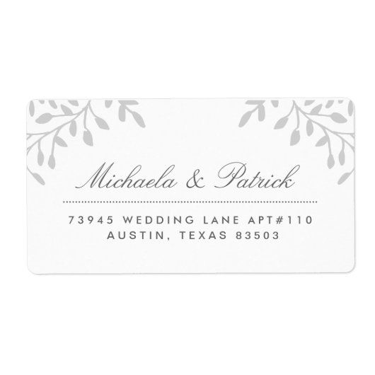 グレー住所 シール (正面)