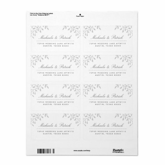 グレー住所 シール (フルシート)