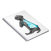 グレー偉大なDaneタトゥー私は母が大好き座ってギフト ノートブック (右側)