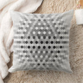 グレー六角パターン クッション (ブランケット)