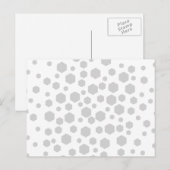 グレー六角形。 ポストカード (正面/裏面)