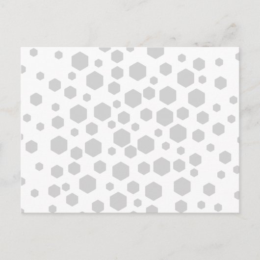 グレー六角形。 ポストカード (正面)