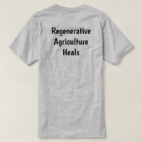 グレー再生型Ag成人Tシャツの背面