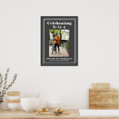 グレー写真葬儀 お別れの会を祝って ポスター (キッチン)