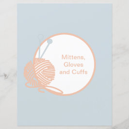 グレー分周器ページ編み物パターンバインダー挿入