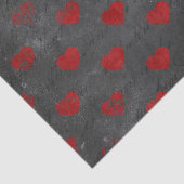 グレー動揺してハートの赤 薄葉紙 (詳細)