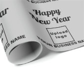 グレー包装紙 ビジネス 新年 ラッピングペーパー (ロールコーナー)