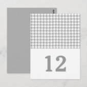 グレー千鳥格子の表の番号はがき ポストカード (正面/裏面)
