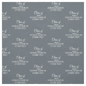 グレー卒業年カスタム度文字 ファブリック (見本)