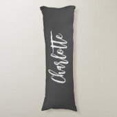 グレー名スクリプト ボディピロー (正面縦)