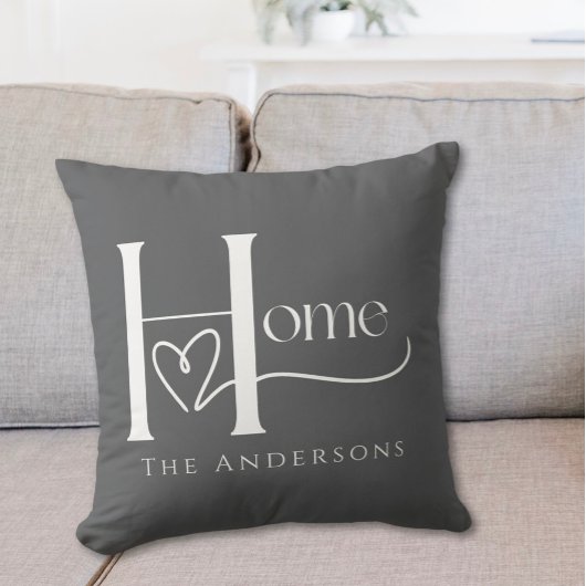 グレー名前をカスタムするホーム クッション