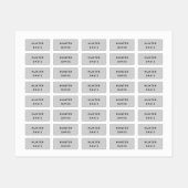 グレー名 ラベル (シート)