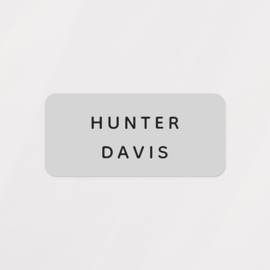 グレー名 ラベル (デザイン1)