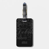 グレー名red circle traveler monogram ラゲッジタグ (裏面縦)