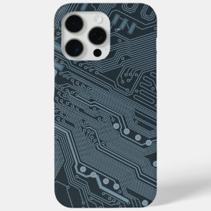 グレー回路基板 iPhone 15 PRO MAXケース