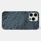 グレー回路基板 iPhoneケース (裏面横)