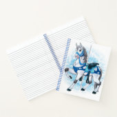 グレー回転木馬ホース手帳 ノートブック (内部)