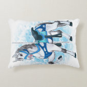 グレー回転木馬馬枕 アクセントクッション (正面)