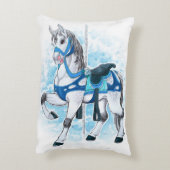 グレー回転木馬馬枕 アクセントクッション (裏面(縦))