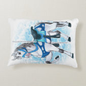 グレー回転木馬馬枕 アクセントクッション (裏面)