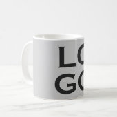 グレー地にオリジナルロゴ コーヒーマグカップ (正面左)