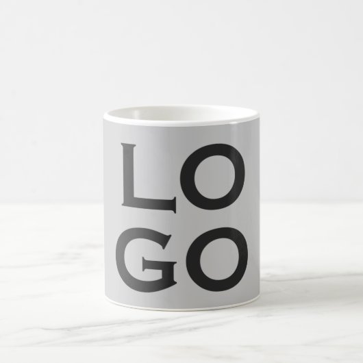グレー地にオリジナルロゴ コーヒーマグカップ (中央)