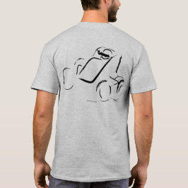 グレー地にブラック Sprintcar 01 バック Tシャツ