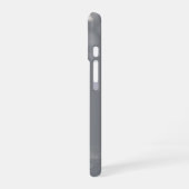 グレー地に落ちるシルバー紙吹雪 iPhone 16ケース (左側面)