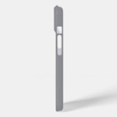 グレー地に黄色のくすんだカスタムテキスト Case-Mate iPhoneケース (裏面 / 左)
