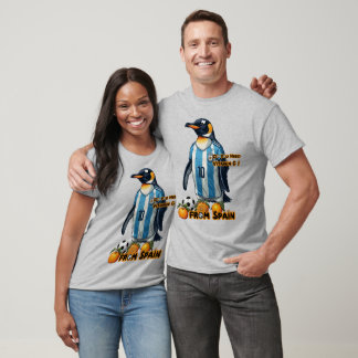 グレー地のアルゼンチン出身のサッカーペンギン Tシャツ