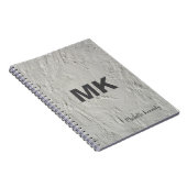 グレー壁のモノグラムプロフェッショナルモダン ノートブック (右側)