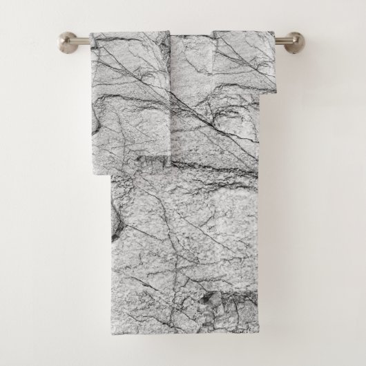 グレー大理石で覆われたコンクリート バスタオルセット (インサイチュ)