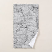 グレー大理石で覆われたコンクリート バスタオルセット (ハンドタオル)