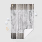 グレー大理石のシェードとストライプパターンモノグラムの ゴルフタオル (インサイチュ)