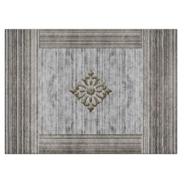 グレー大理石のシェードとストライプパターン カッティングボード