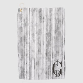グレー大理石のシェードとストライプパターン ゴルフタオル