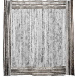 グレー大理石のシェードとストライプパターン シャワーカーテン