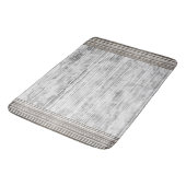 グレー大理石のシェードとストライプパターン バスマット (アングル)