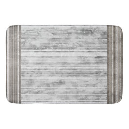 グレー大理石のシェードとストライプパターン バスマット