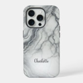 グレー大理石のiPhoneケース(カスタマイズ可) iPhoneケース (裏面)