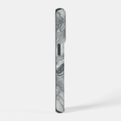 グレー大理石のiPhoneケース(カスタマイズ可) iPhoneケース (右側面)