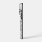 グレー大理石のiPhoneケース(カスタマイズ可) iPhoneケース (左側面)
