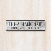 グレー大理石ぶら下がったのドアサイン名プレート サインプレート (正面)