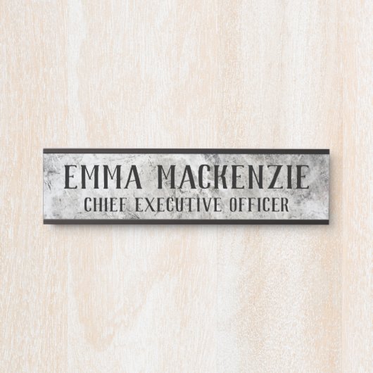 グレー大理石ぶら下がったのドアサイン名プレート サインプレート (正面)