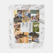 グレー大理石よお前が1人の7人の写真のコラージュ フリースブランケット (正面)