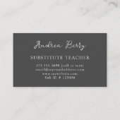 グレー大理石スワーズ代替先生 名刺 (裏面)