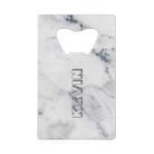 グレー大理石フェイククレジットカードボトルオープナー クレジットカード栓抜き (裏面)