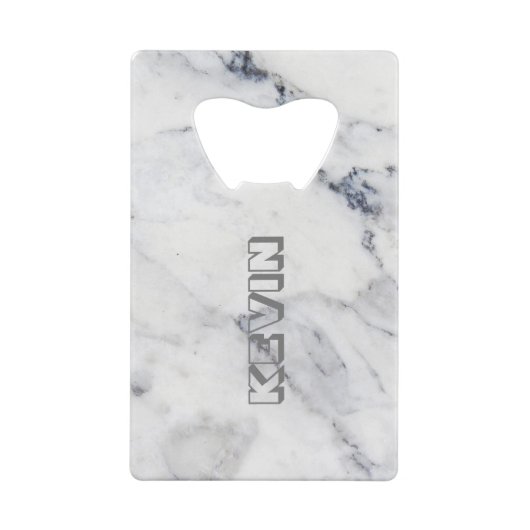 グレー大理石フェイククレジットカードボトルオープナー クレジットカード栓抜き (裏面)