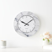 グレー大理石プリント（グレークラックル大時計） ラージ壁時計 (ホーム)